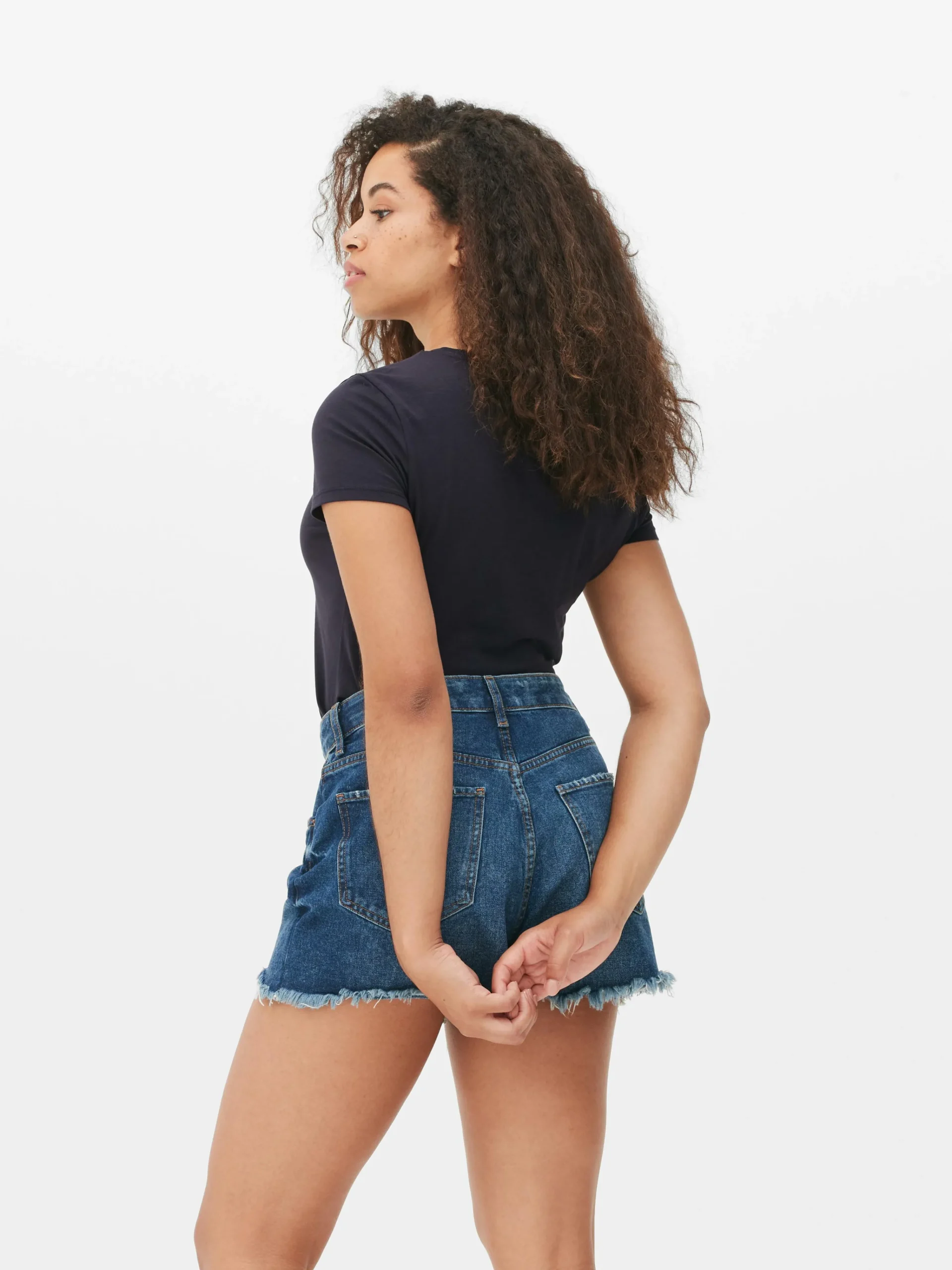 Clearance Stretch-T-Shirt Mit Rundhalsausschnitt Damen Tops Und T-Shirts