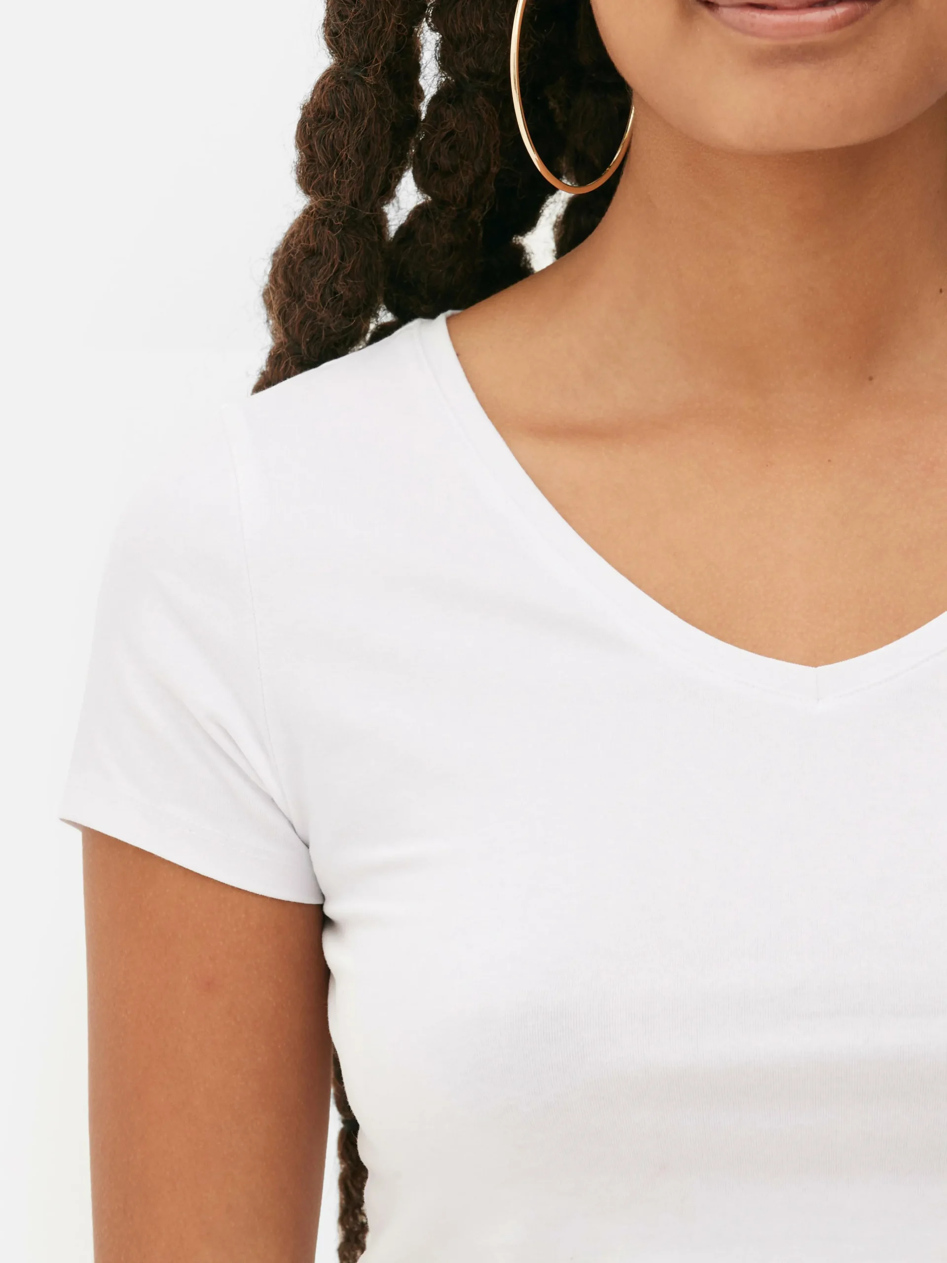 Hot Stretch-T-Shirt Mit V-Ausschnitt Damen Tops Und T-Shirts