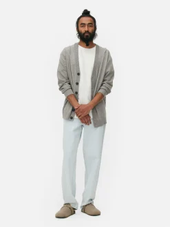 Strickjacke Mit Großen Knöpfen Herren Pullover Und Cardigans