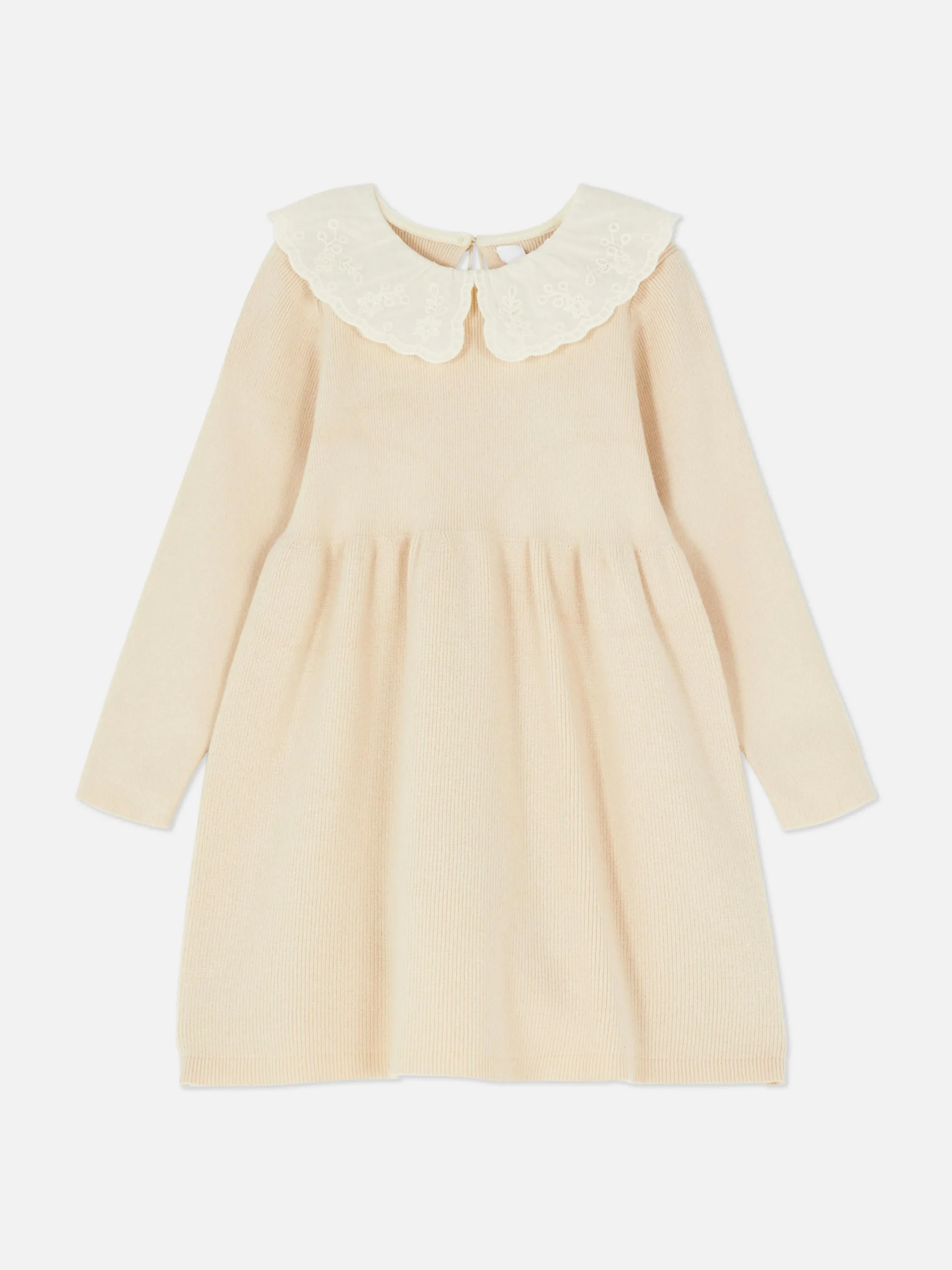 Strickkleid Mit Besticktem Kragen Kinder Kleider