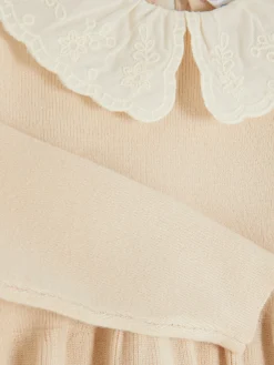Strickkleid Mit Besticktem Kragen Kinder Kleider