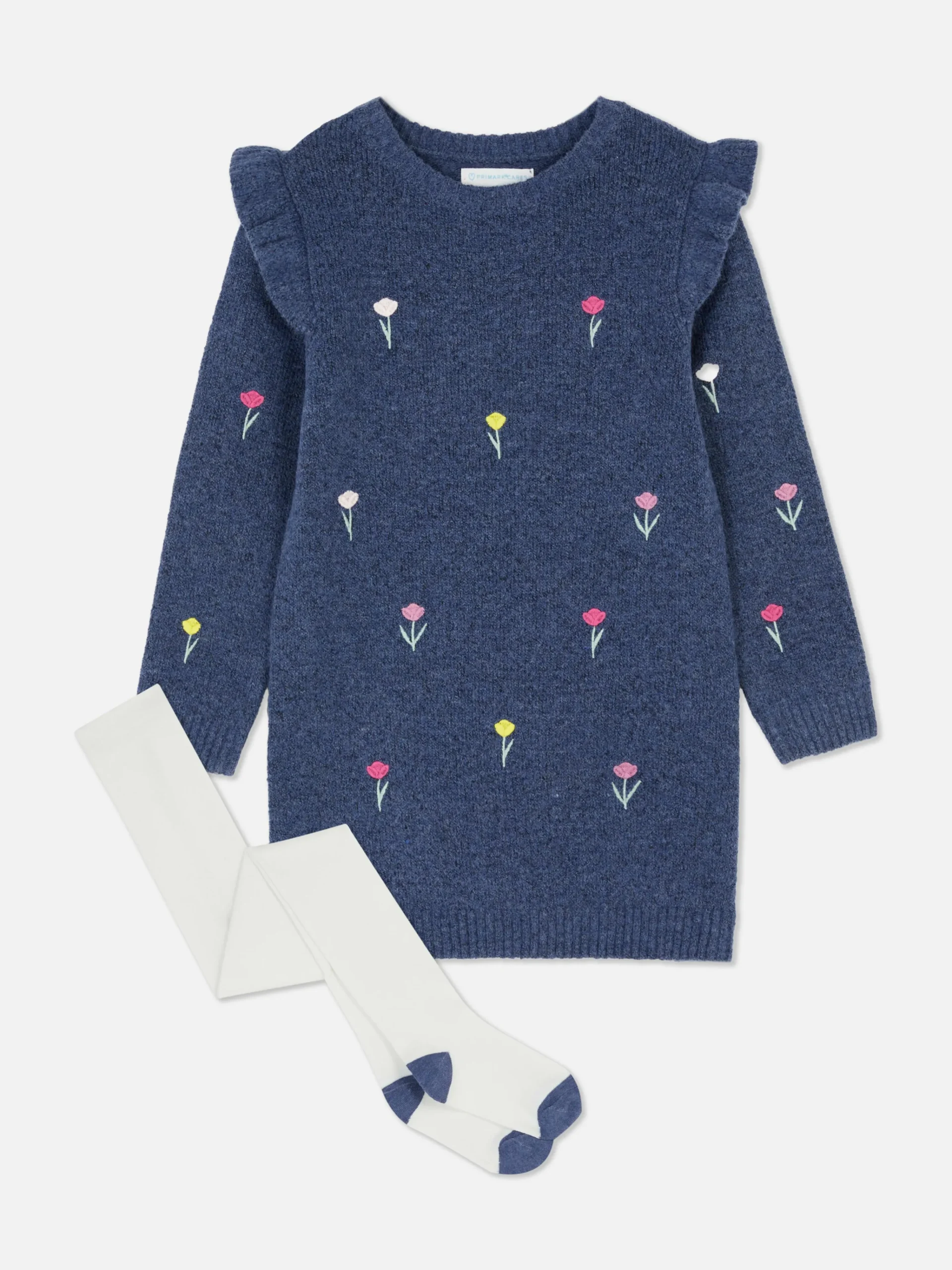 Sale Strickkleid Mit Blumenstickerei Kinder Kleider