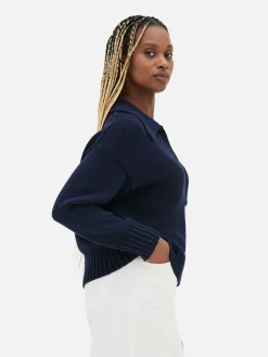 Outlet Strick-Polopullover Damen Pullover Und Cardigans