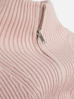 Outlet Strickpullover Mit Halbem Reißverschluss Damen Pullover Und Cardigans