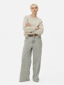 Sale Strickpullover Mit Rundhalsausschnitt Damen Pullover Und Cardigans