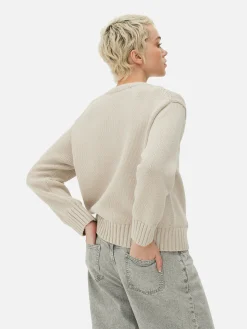 Sale Strickpullover Mit Rundhalsausschnitt Damen Pullover Und Cardigans