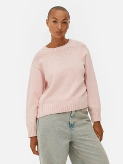 Clearance Strickpullover Mit Rundhalsausschnitt Damen Pullover Und Cardigans