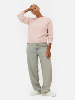 Clearance Strickpullover Mit Rundhalsausschnitt Damen Pullover Und Cardigans