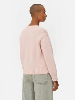 Clearance Strickpullover Mit Rundhalsausschnitt Damen Pullover Und Cardigans