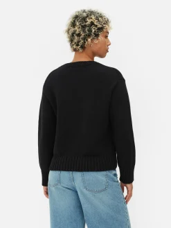 Online Strickpullover Mit Rundhalsausschnitt Damen Pullover Und Cardigans