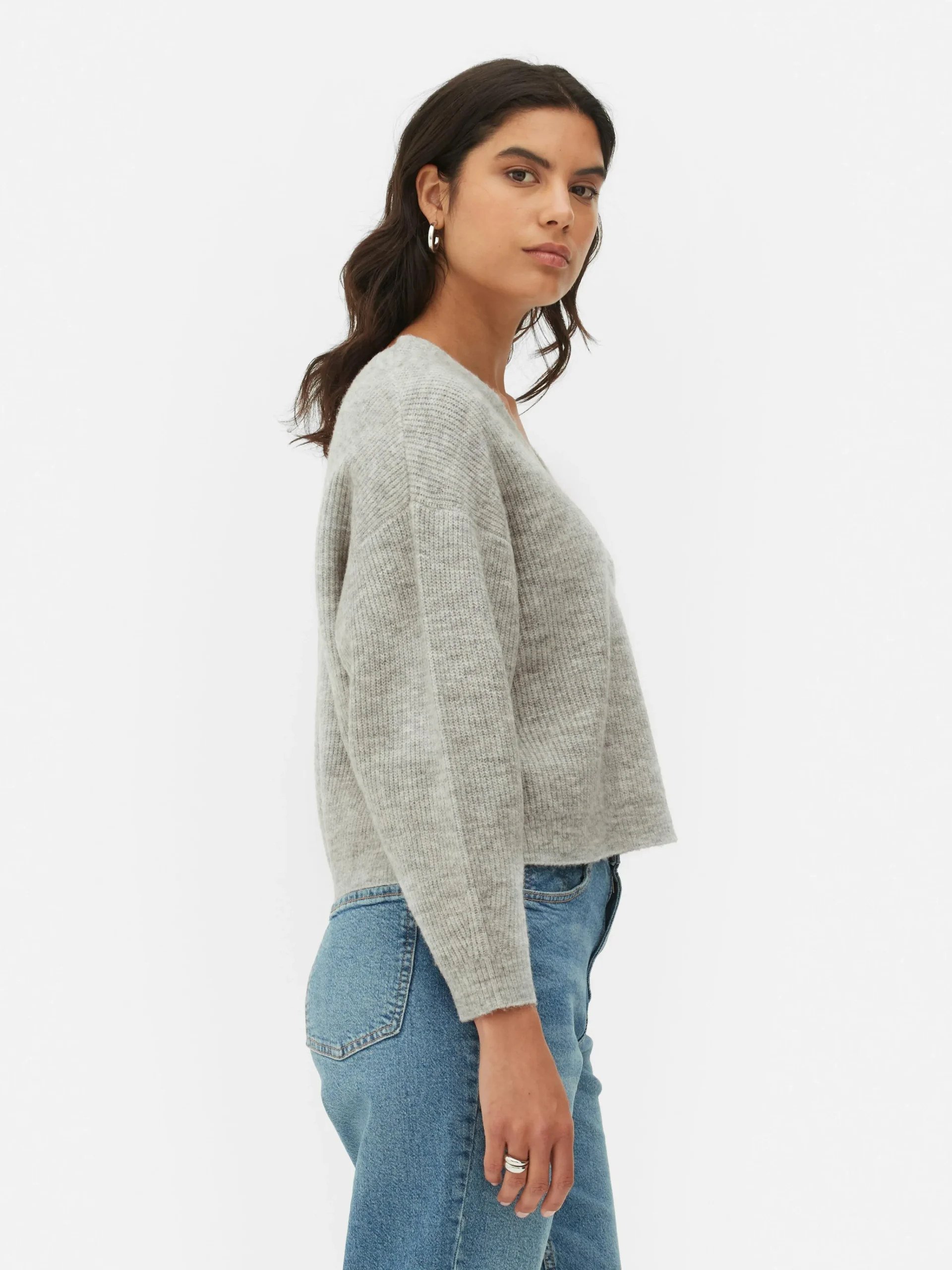 Strickpullover Mit V-Ausschnitt Damen Pullover Und Cardigans