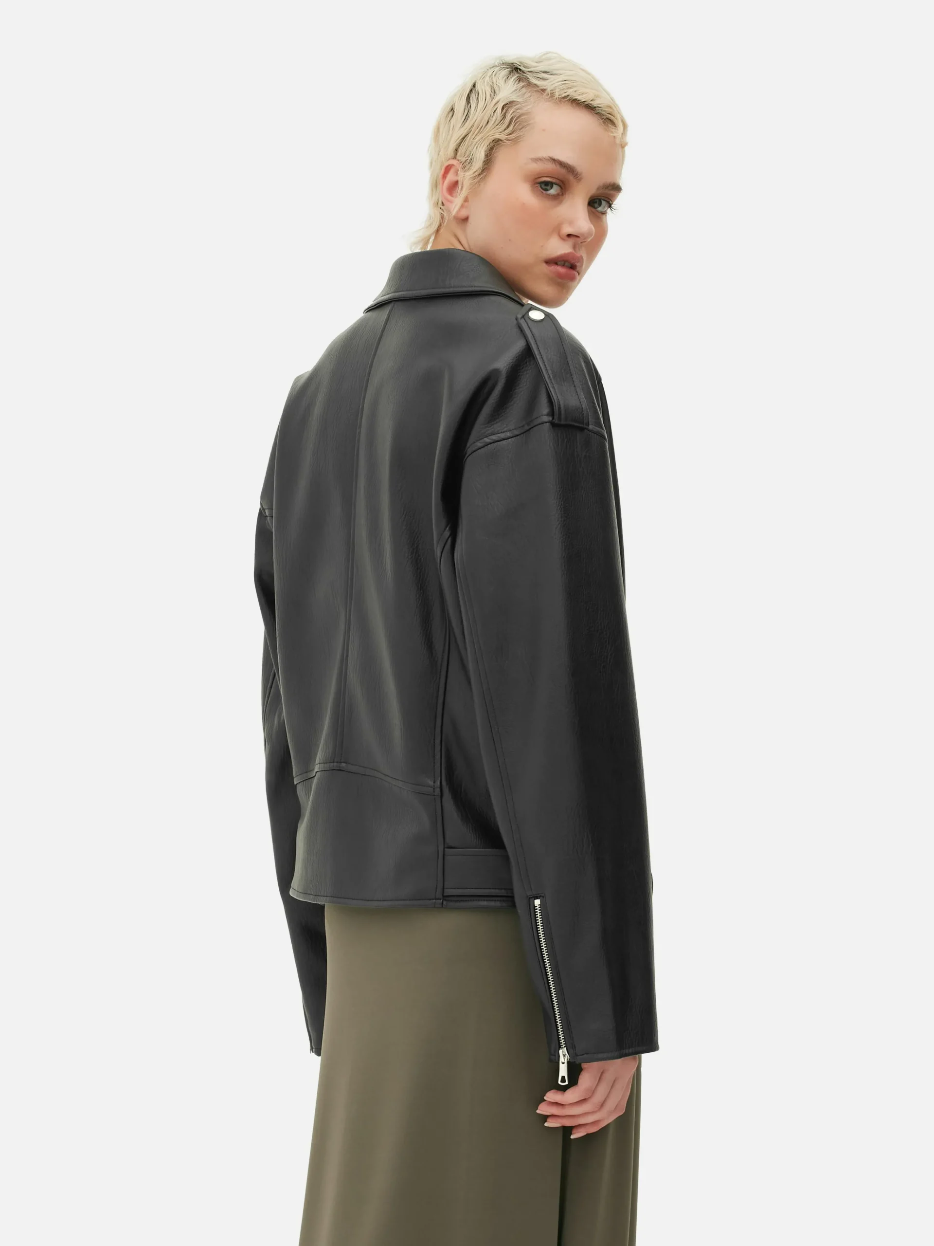 Strukturierte Bikerjacke Damen Jacken Und Mäntel