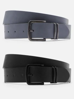 Best Strukturierte Gürtel, 2er-Pack Herren Gürtel