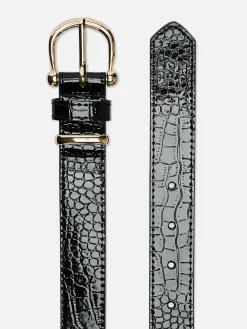 Strukturierte Gürtel Mit Schnalle Damen Gürtel