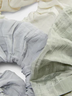 Sale Strukturierte Haargummis, 3er-Pack Damen Haarschmuck