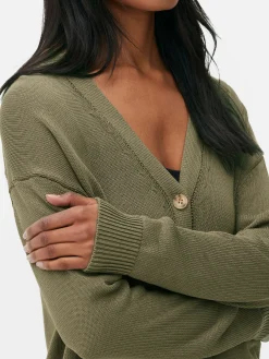 Clearance Strukturierter Cardigan Im Boyfriend-Look Damen Pullover Und Cardigans