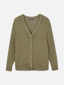 Clearance Strukturierter Cardigan Im Boyfriend-Look Damen Pullover Und Cardigans