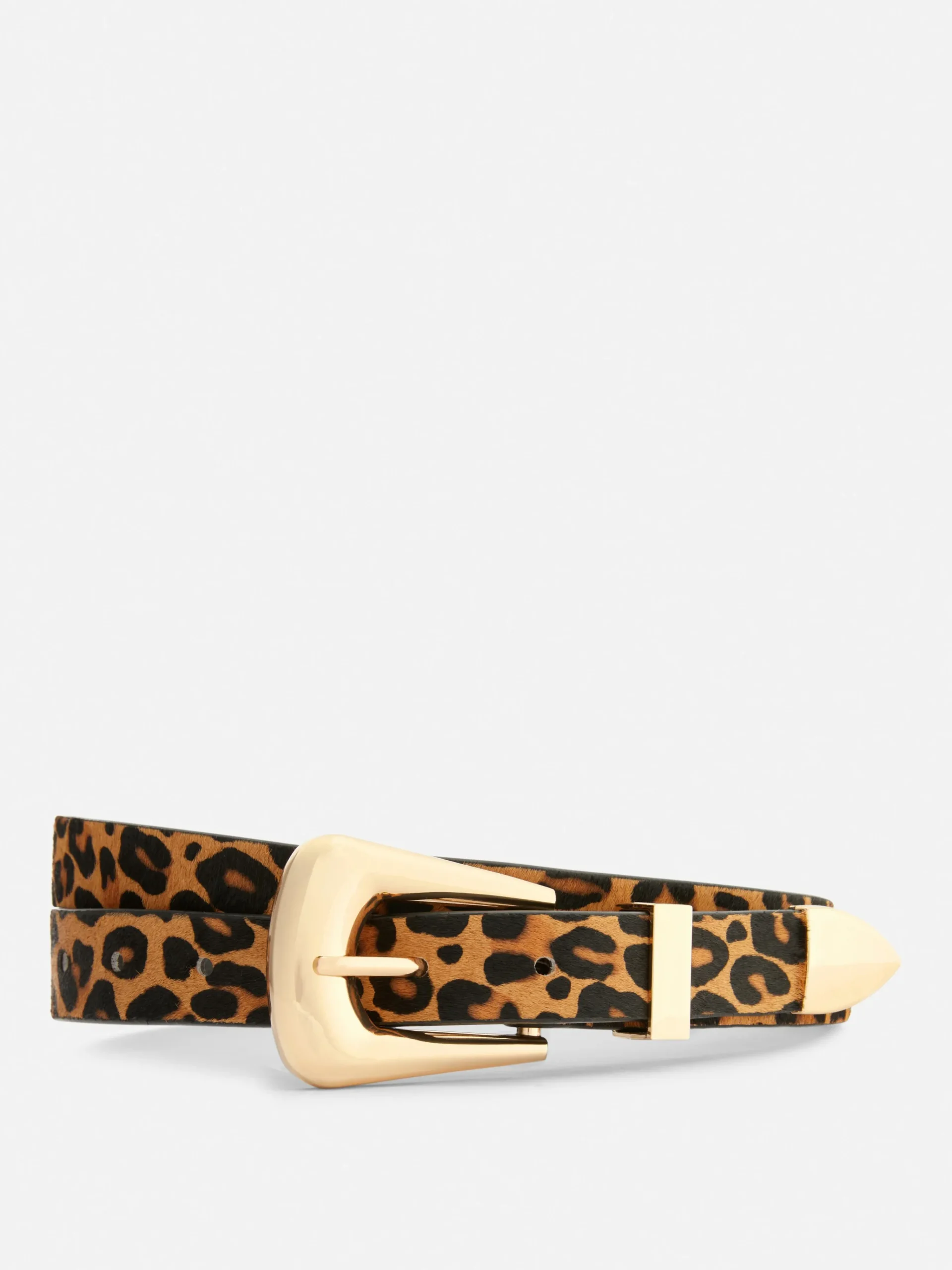 Outlet Strukturierter Gürtel Mit Leopardenprint Damen Gürtel