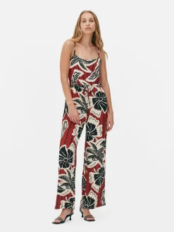 Strukturierter Krepp-Jumpsuit Zum Binden Damen Jumpsuits Und Playsuits