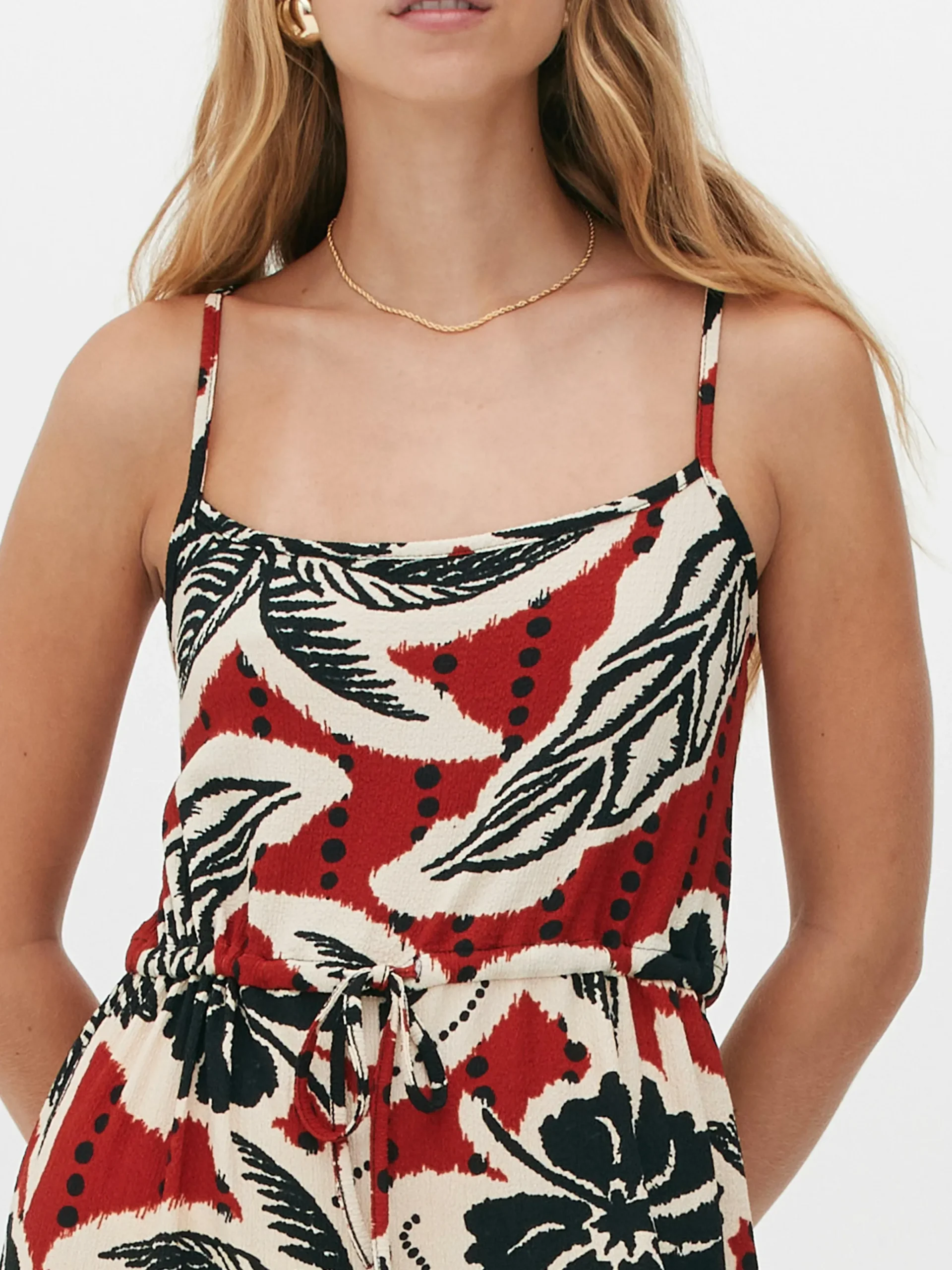 Strukturierter Krepp-Jumpsuit Zum Binden Damen Jumpsuits Und Playsuits