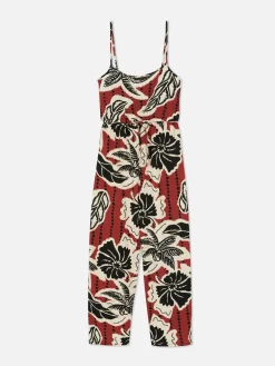 Strukturierter Krepp-Jumpsuit Zum Binden Damen Jumpsuits Und Playsuits
