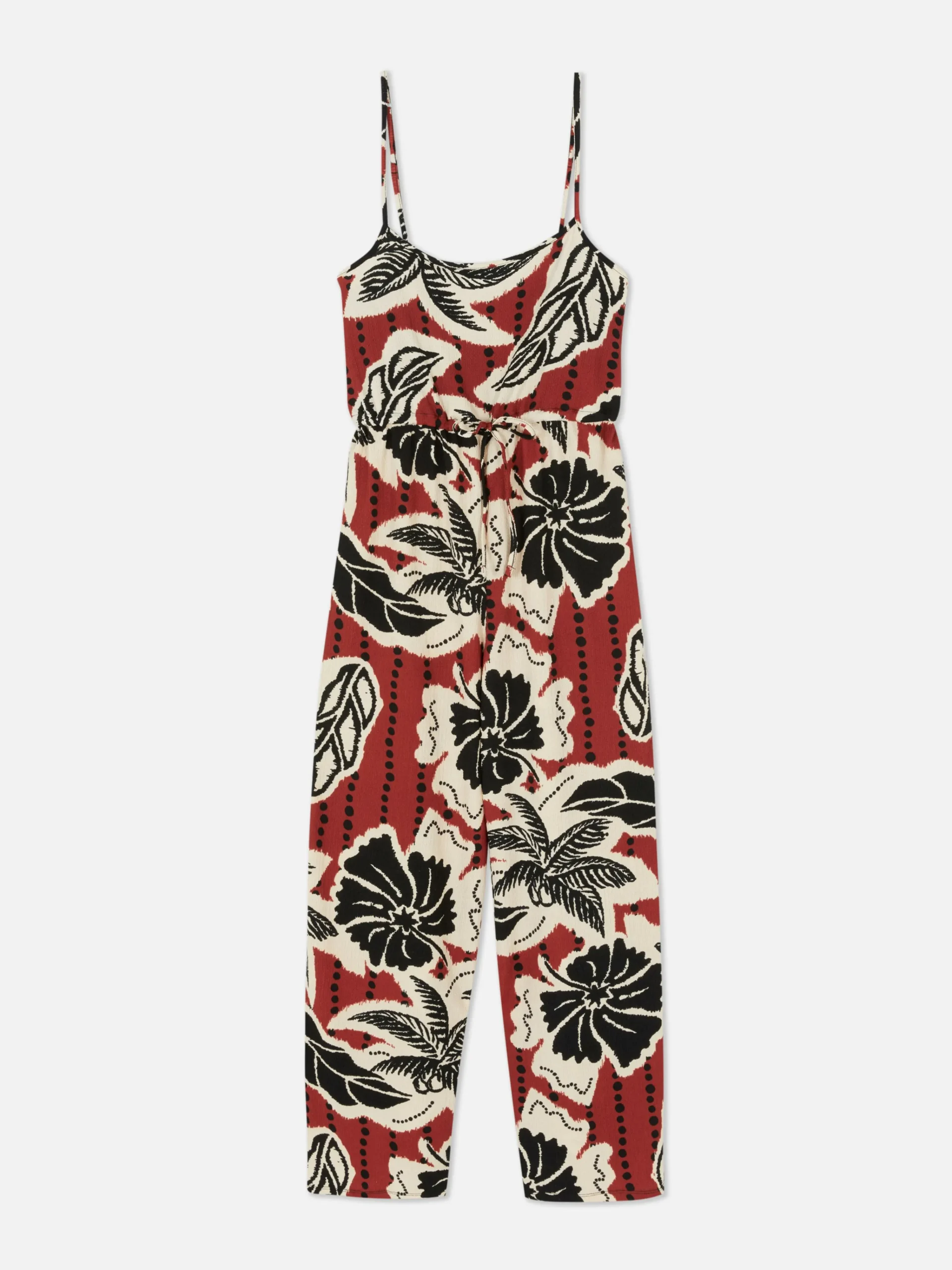 Strukturierter Krepp-Jumpsuit Zum Binden Damen Jumpsuits Und Playsuits