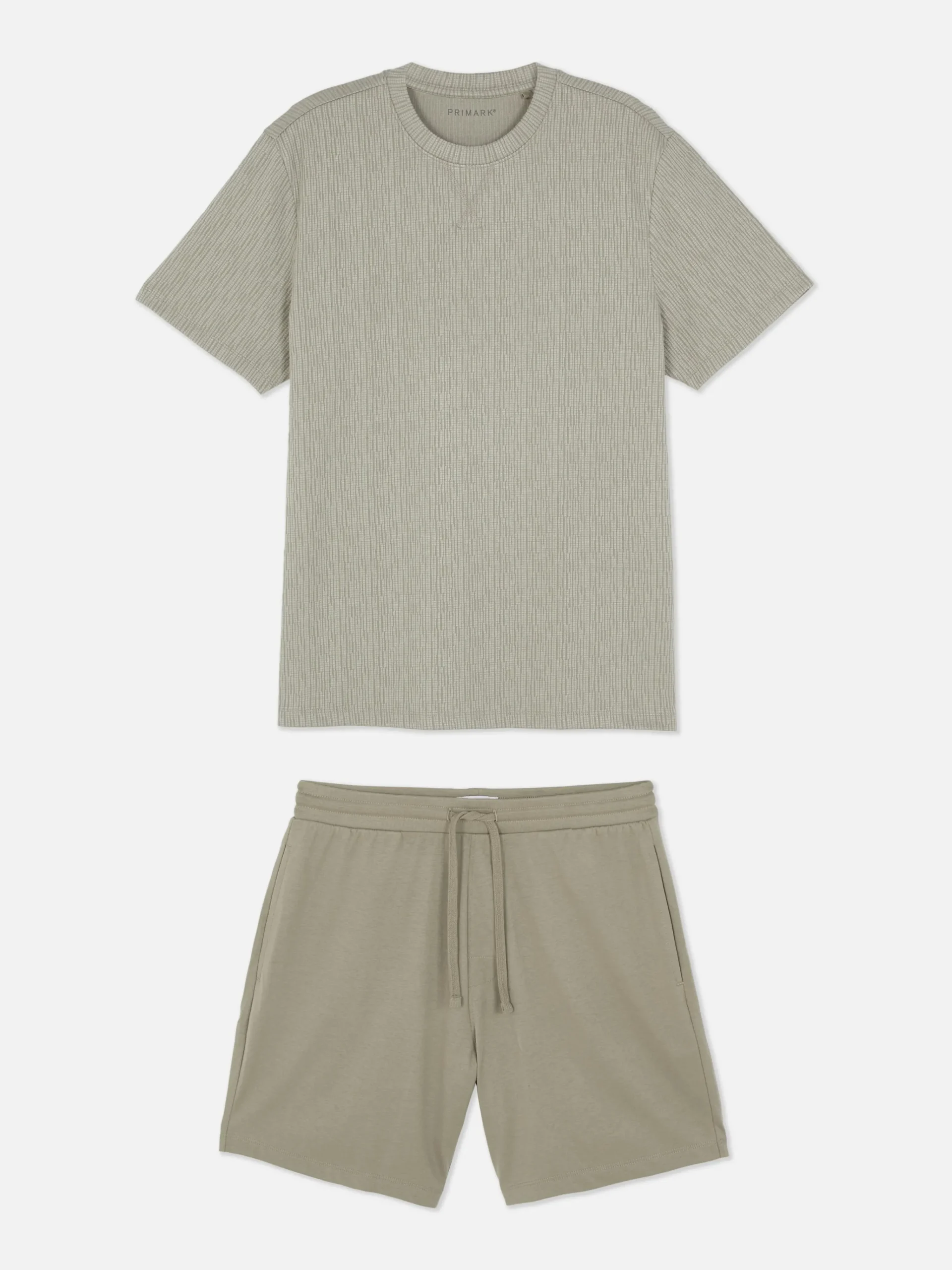 Hot Strukturierter, Kurzer Schlafanzug Herren Schlafanzüge