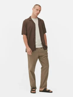 Best Strukturiertes Kurzarmhemd Herren Hemden