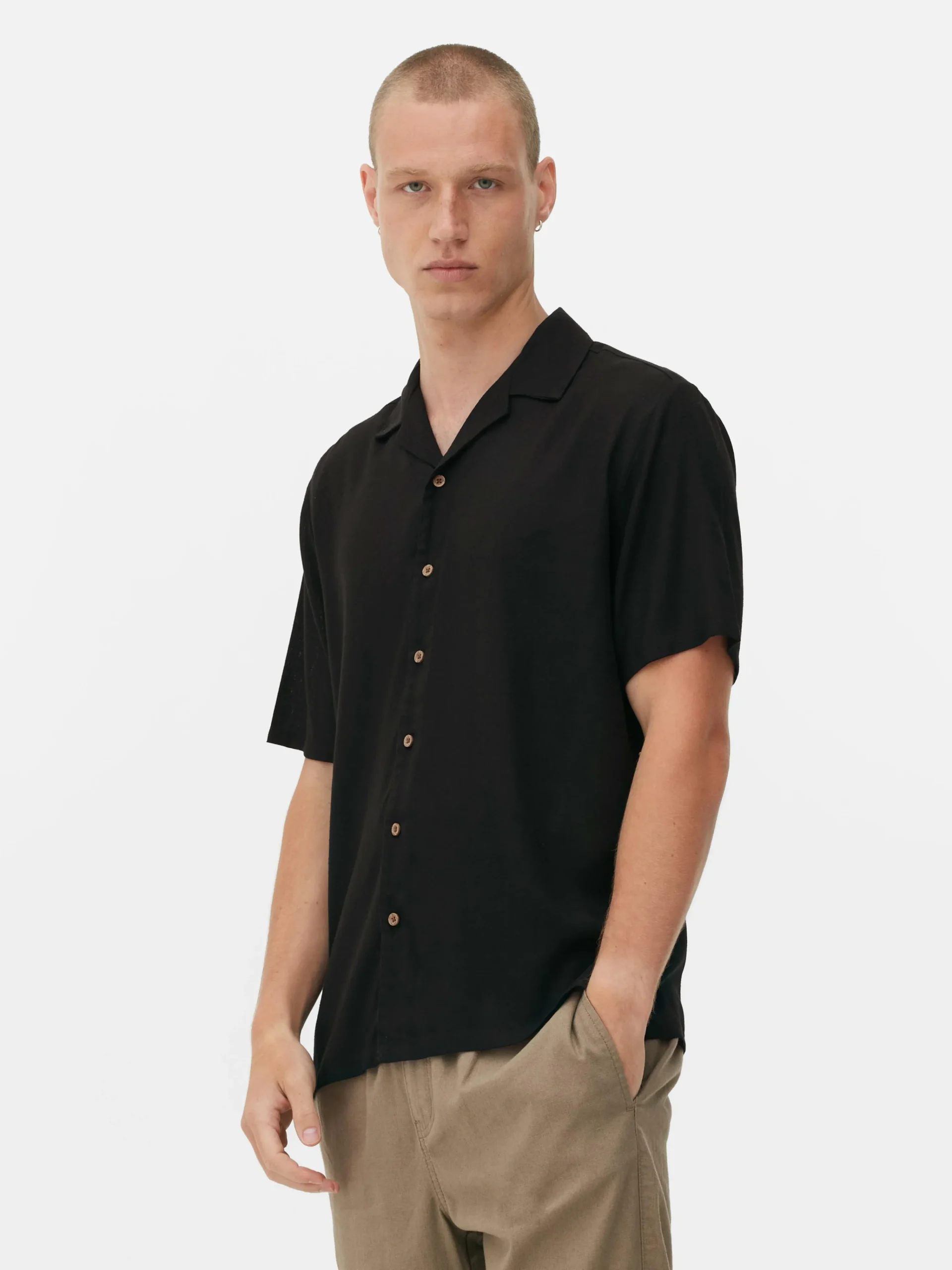 Best Strukturiertes Kurzarmhemd Herren Hemden