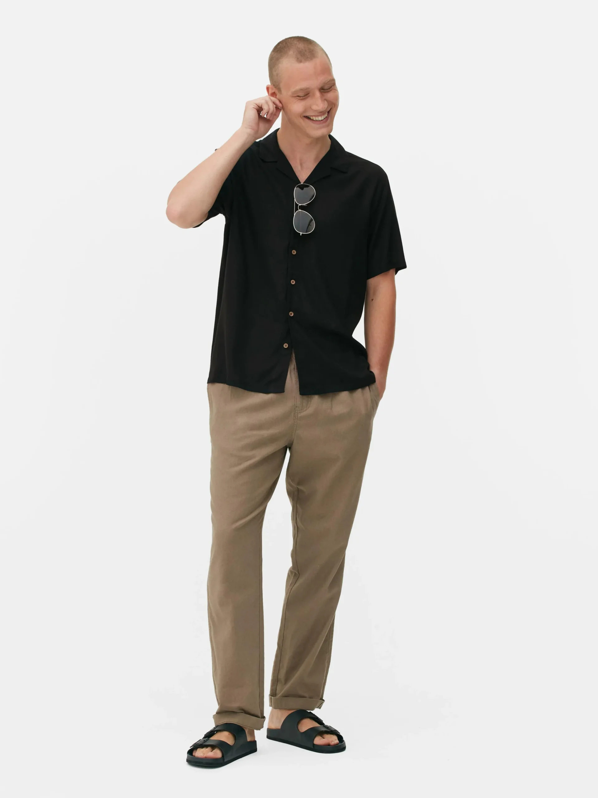 Best Strukturiertes Kurzarmhemd Herren Hemden