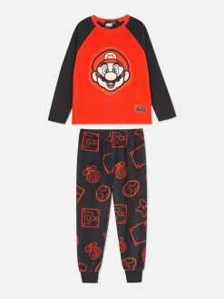 Online „Super Mario“ Fleece-Schlafanzug Kinder Schlafanzüge Und Nachtwäsche