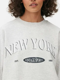 New Sweatshirt Im Oversized-Look Mit Print Damen Hoodies Und Sweatshirts