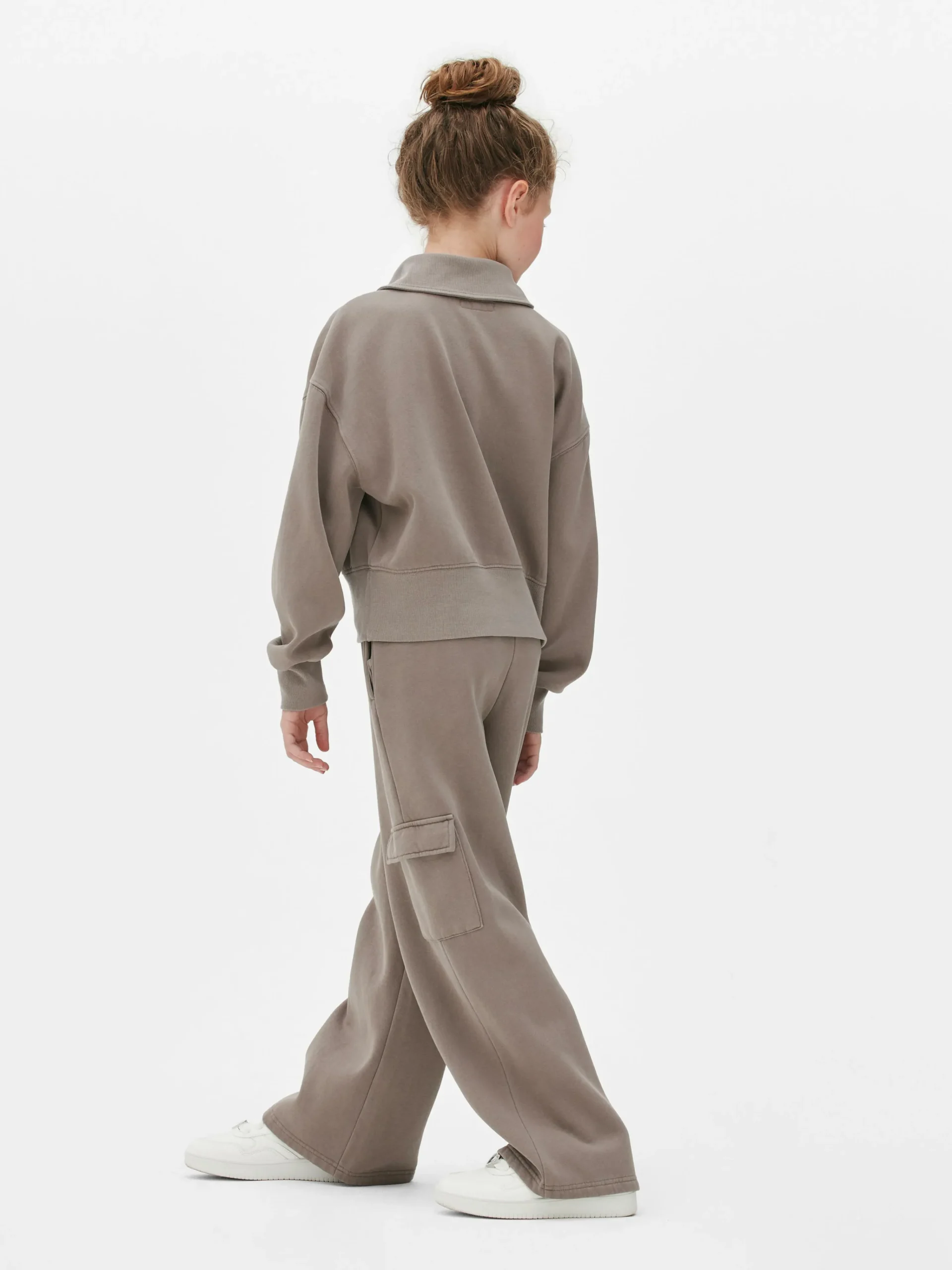 New Sweatshirt In Acid-Wash Mit Trichterkragen Kinder Hoodies Und Sweatshirts