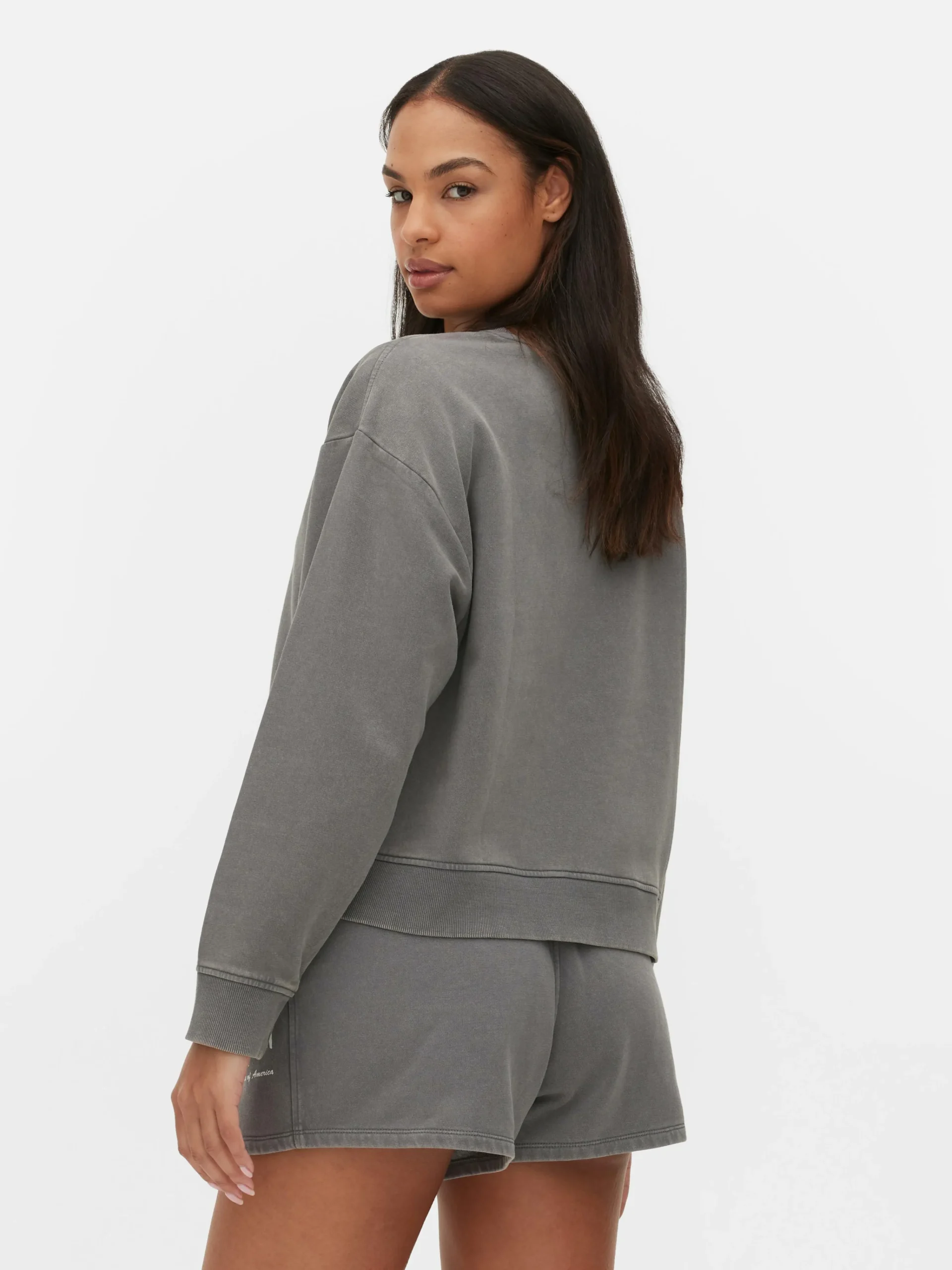 Clearance Sweatshirt In Acid-Wash-Optik Damen Loungewear|Hoodies Und Sweatshirts