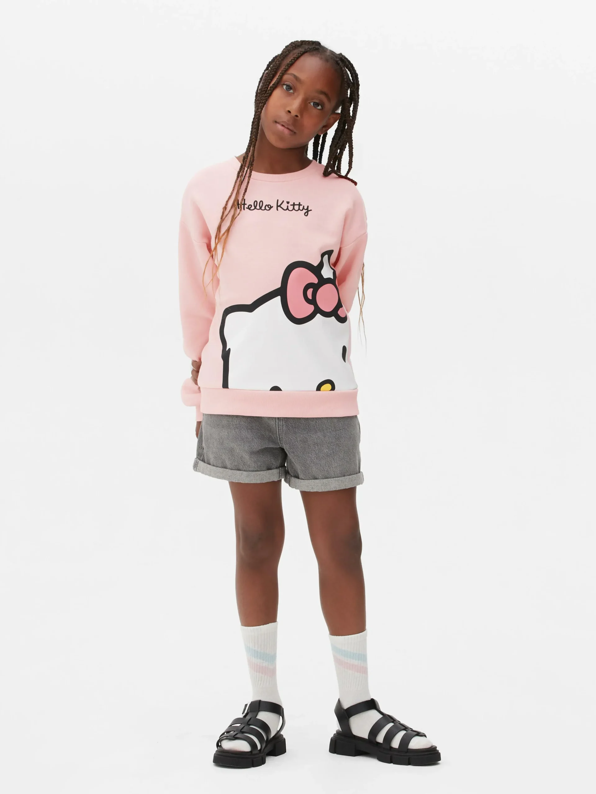 Discount Sweatshirt Mit „Hello Kitty“ Grafik Kinder Hoodies Und Sweatshirts