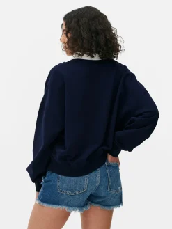 Hot Sweatshirt Mit Kragen Und Grafik Damen Hoodies Und Sweatshirts