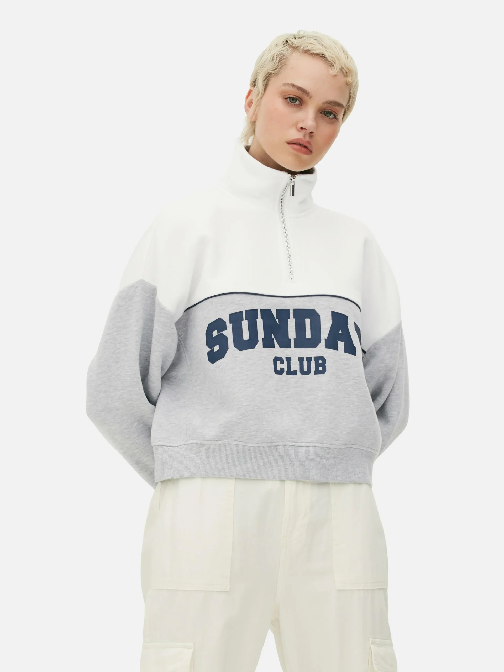 Clearance Sweatshirt Mit Trichterkragen Und Grafik Damen Hoodies Und Sweatshirts