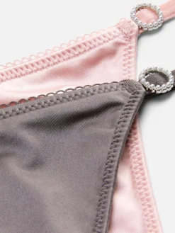 Best Tangas Mit Strassschnalle, 2er-Pack Damen Slips