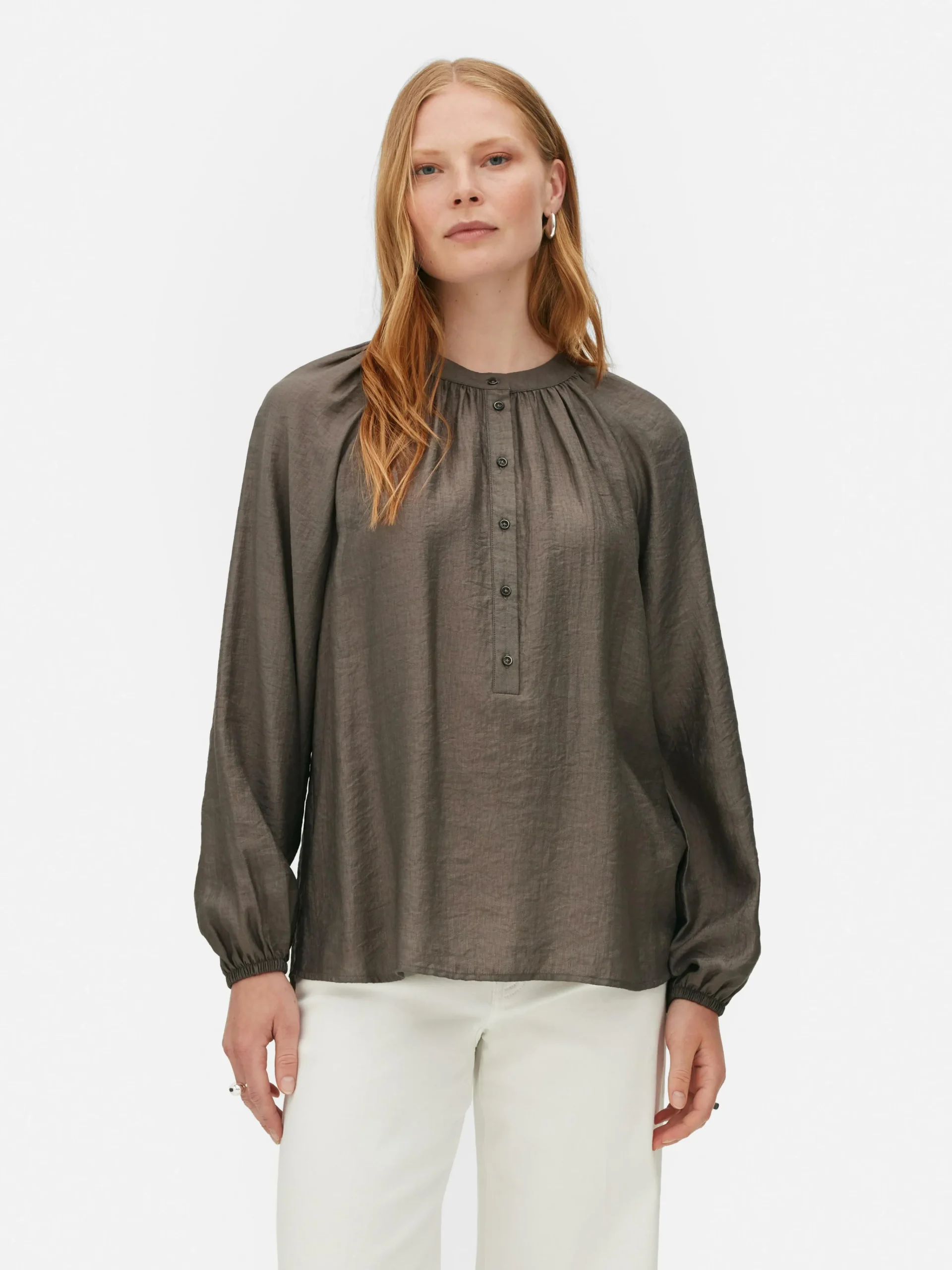 Outlet „The Edit“ Bluse Mit Ballonärmeln Damen Blusen