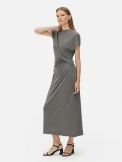 Clearance „The Edit“ Jersey-Midikleid Mit Twistdetail Damen Kleider