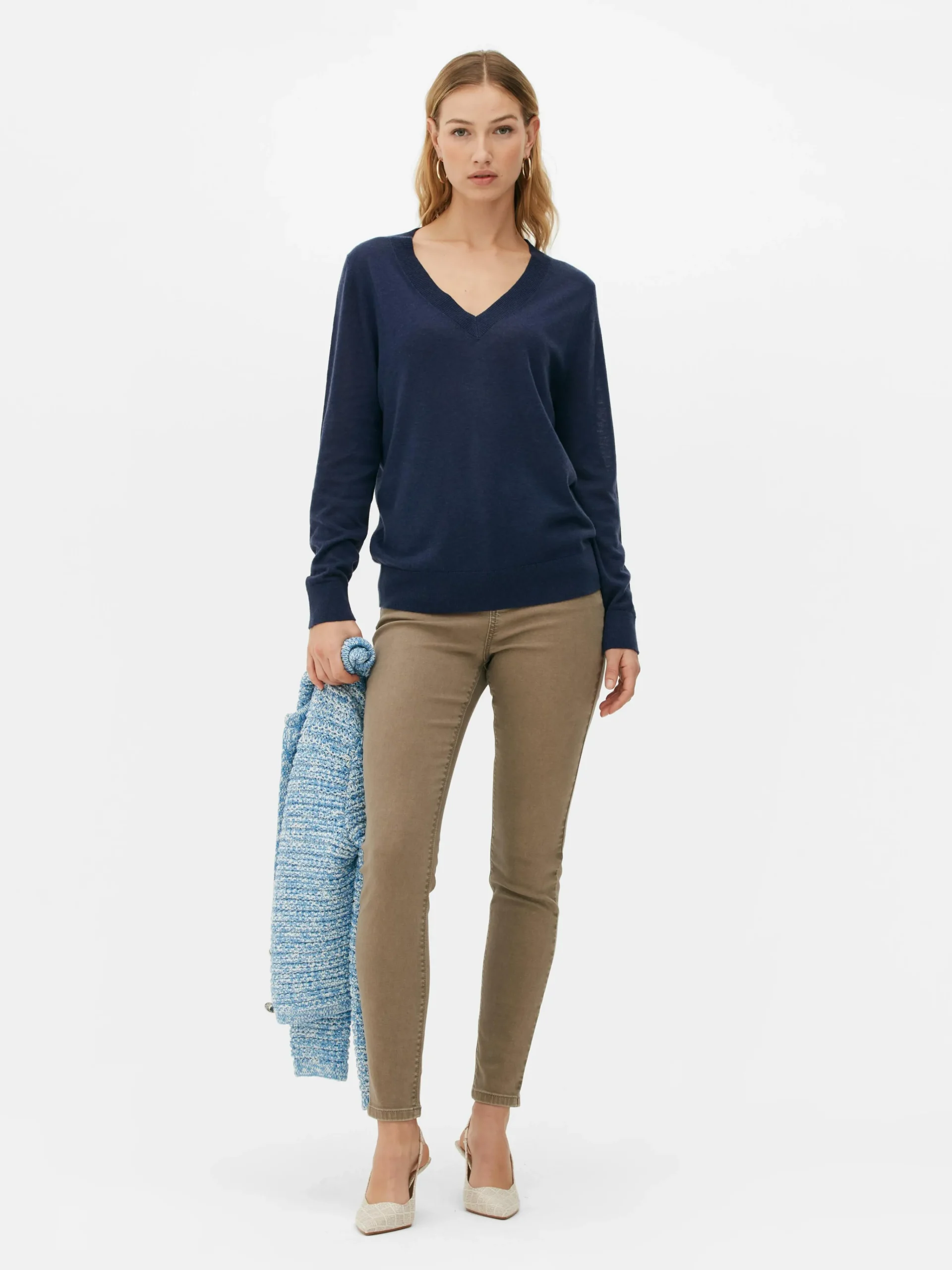 Hot „The Edit“ Strickpullover Mit V-Ausschnitt Damen Pullover Und Cardigans