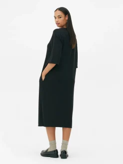 Sale „The Edit“ T-Shirt-Midikleid Damen Kleider