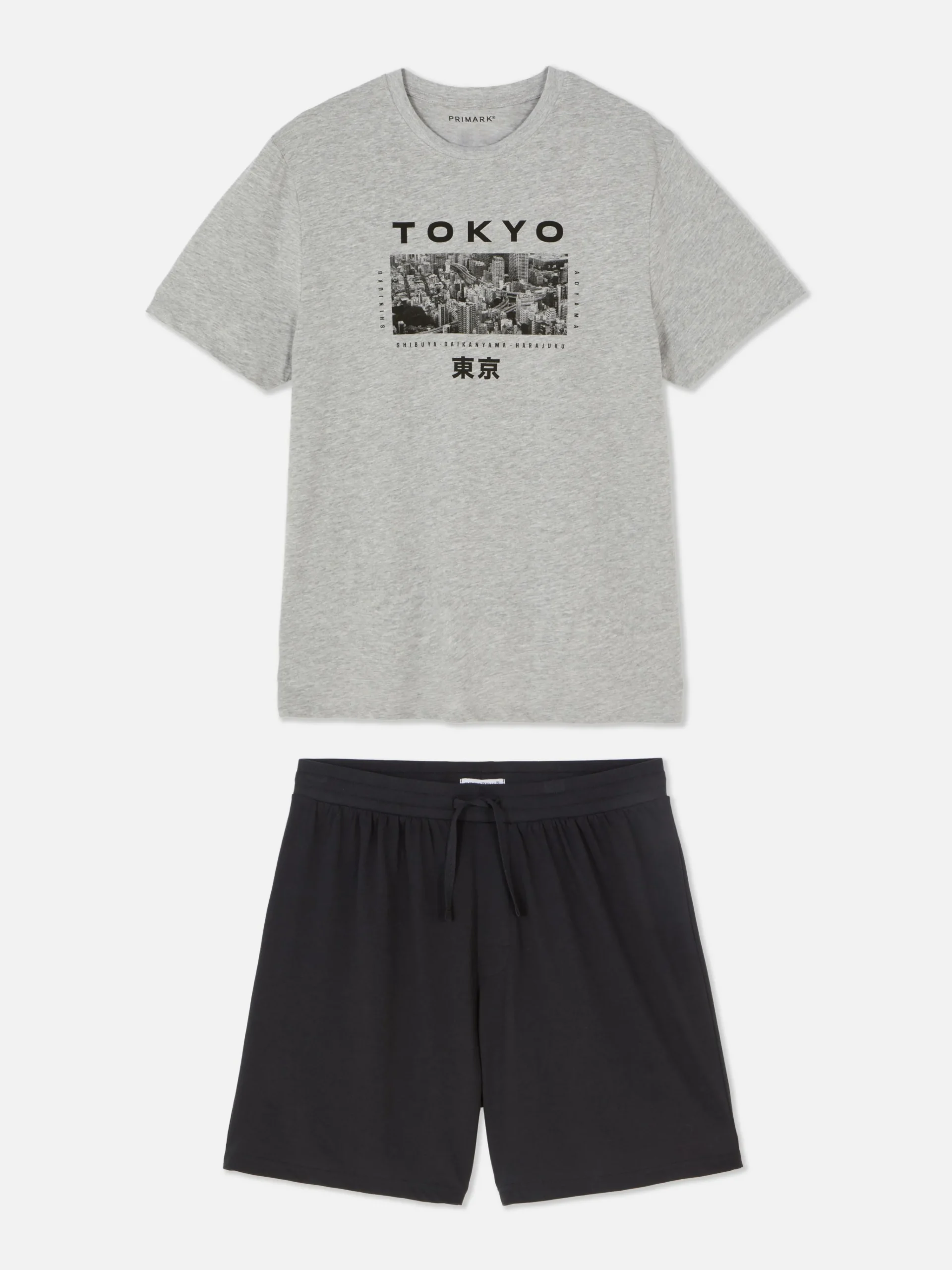 Hot „Tokyo“ Schlafanzug Mit T-Shirt Und Shorts Herren Schlafanzüge