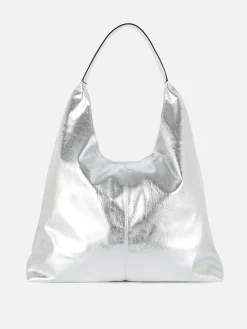 Discount Tragetasche Aus Kunstleder In Metallic-Optik Damen Taschen Und Portemonnaies