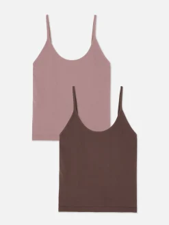 Sale Trägertop Mit U-Ausschnitt, 2er-Pack Damen Shapewear