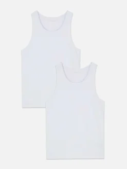 Best Trägertops Aus Modalmischung, 2er-Pack Herren Tops Und T-Shirts