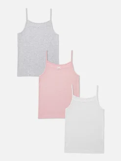 Sale Trägertops Mit Pointelle-Herzen, 3er-Pack Kinder Unterwäsche