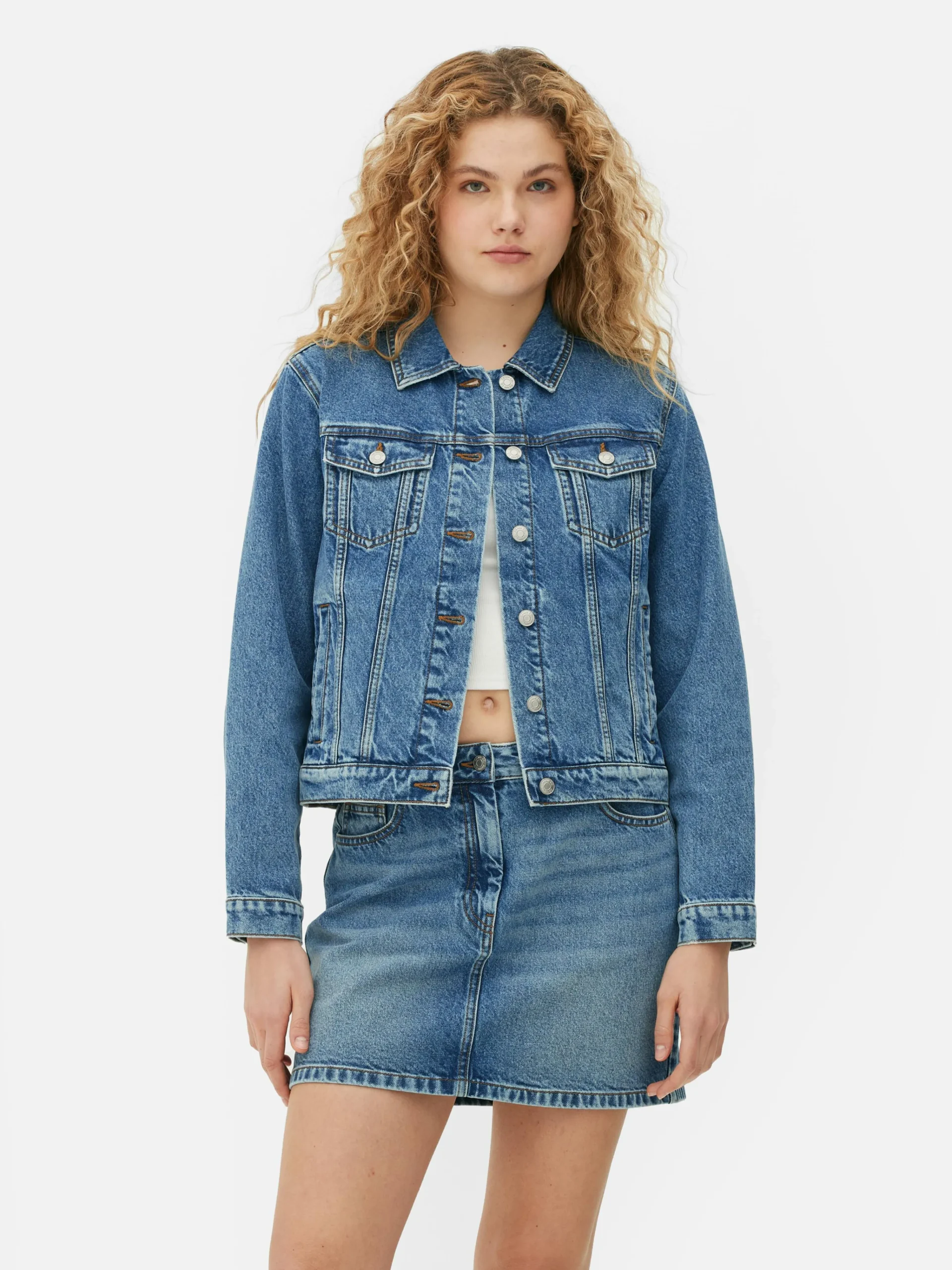 Sale Trucker-Jeansjacke Im Stil Der 80er Jahre Damen Denim|Jacken Und Mäntel