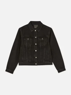 Outlet Trucker-Jeansjacke Im Stil Der 80er Jahre Damen Denim|Jacken Und Mäntel