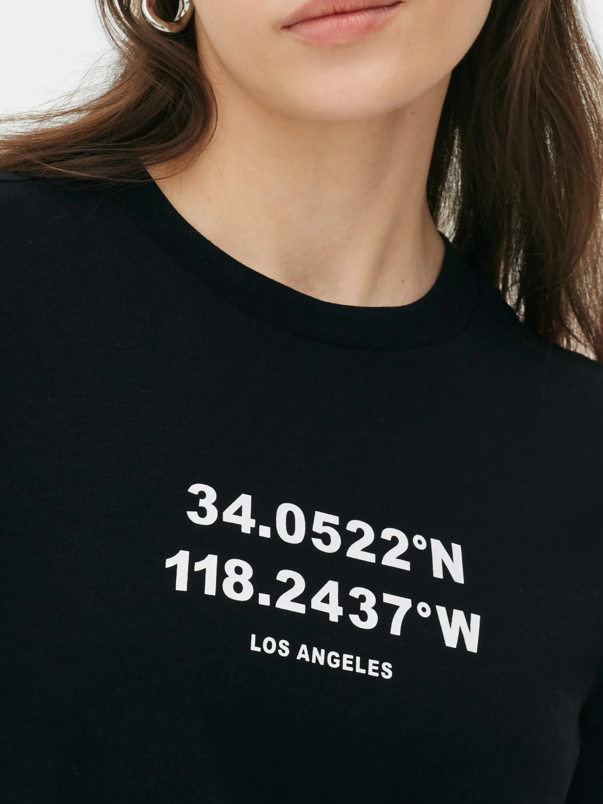 New T-Shirt Aus Baumwolle Mit Grafik Damen Tops Und T-Shirts